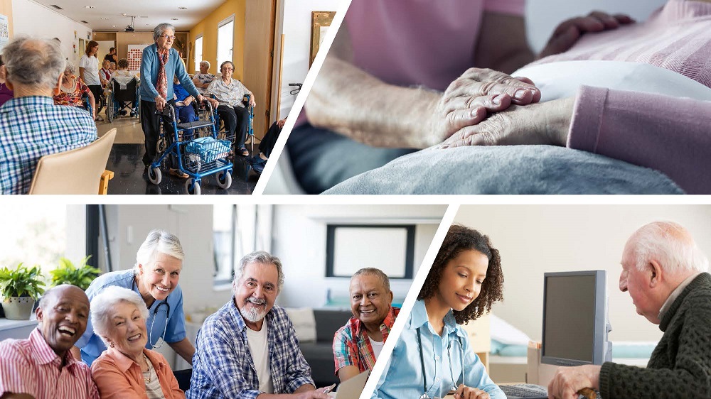 Caregiver with senior